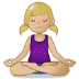 🧘🏼‍♀️ woman in lotus position: medium-light skin tone display on Samsung